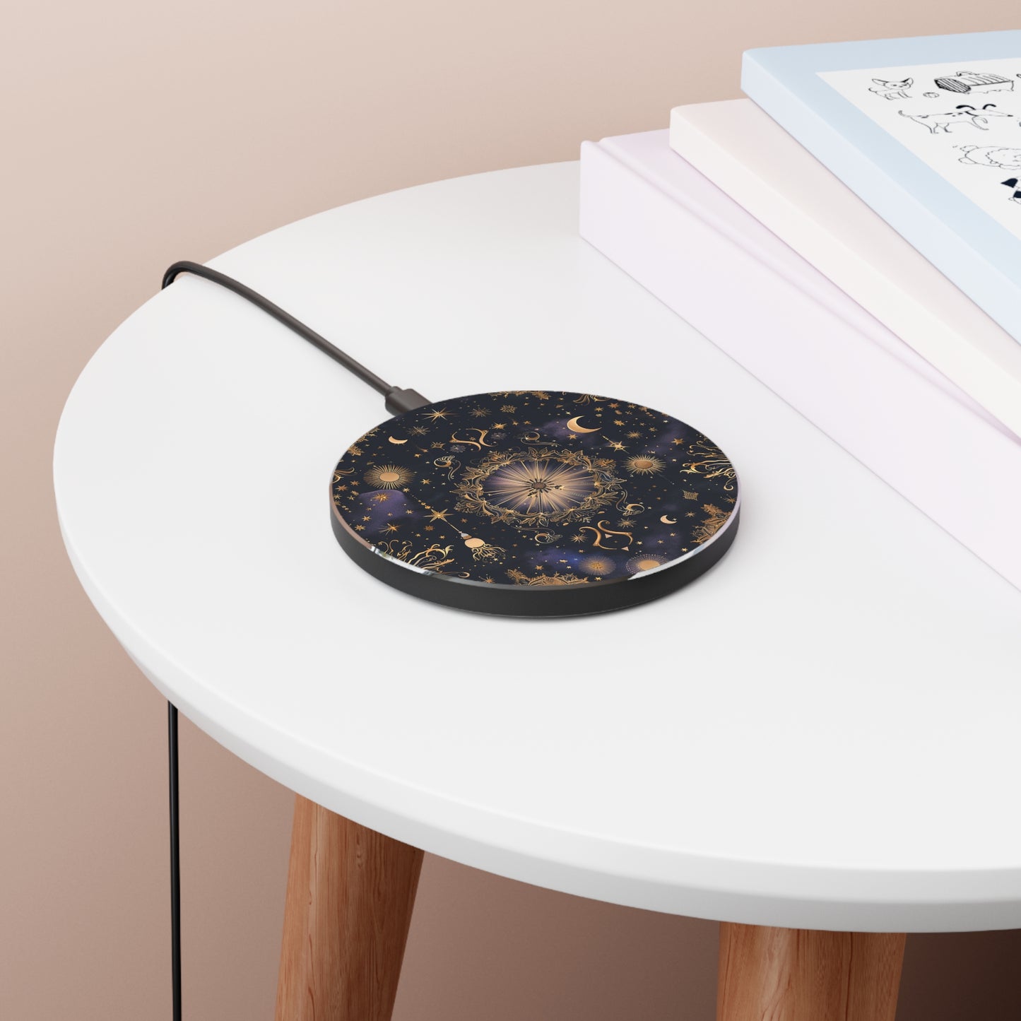 Celestial Wireless Charger - Galaxy Inspired Phone Charging Pad for Astrology Lovers, Cosmic Decor, Gift for Tech Enthusiasts, Desktop