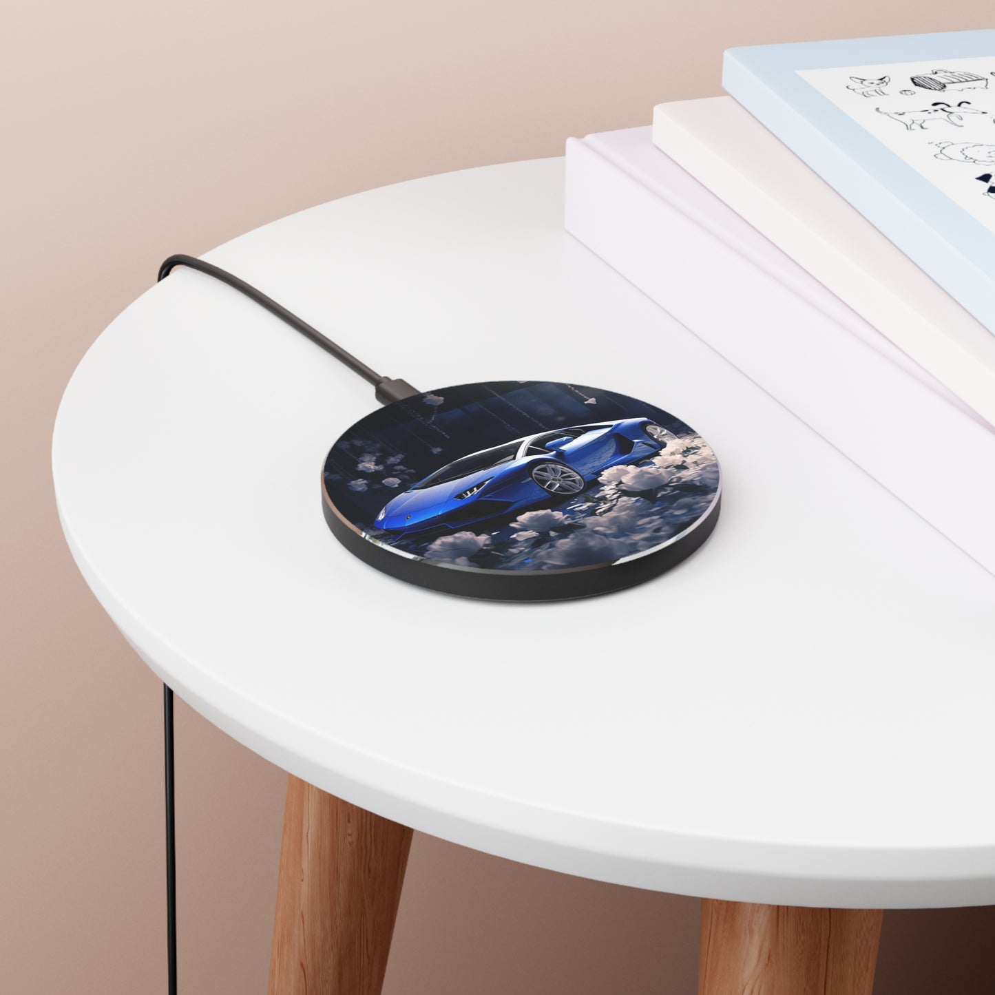 Lamborghini Wireless Charger, Fast Charging Pad for Car Lovers, Gift for Him, Tech Accessory, Car Enthusiast Decor