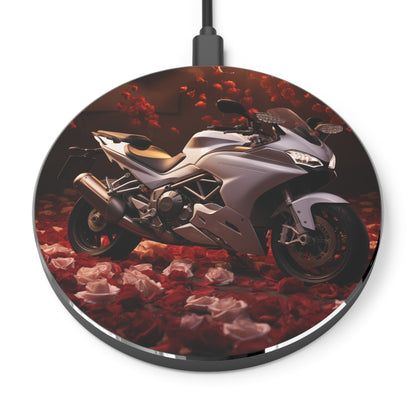 Motorcycle-Themed Wireless Charger - Fast Charging Pad for Motorcycle Lovers, Cool Desk Accessory, Perfect Gift for Bikers