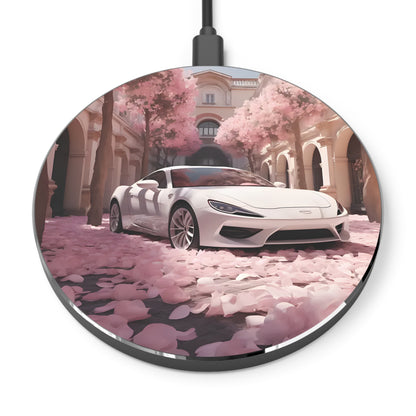 Cherry Blossom Wireless Charger - Fast Charger for Home, Office, Car Aesthetic Decor, Tech Gifts for Friends, Floral Design