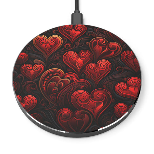 Romantic Heart Wireless Charger, Valentine's Day Gift, Fast Charging Pad for Couples, Love Decor, Unique Charging Station