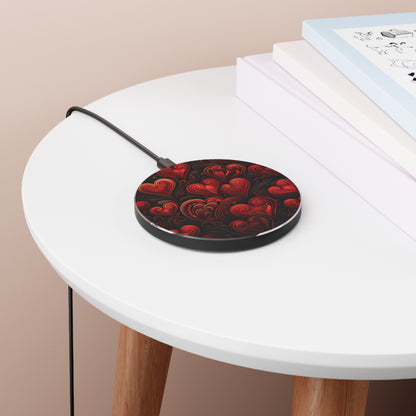 Romantic Heart Wireless Charger, Valentine's Day Gift, Fast Charging Pad for Couples, Love Decor, Unique Charging Station