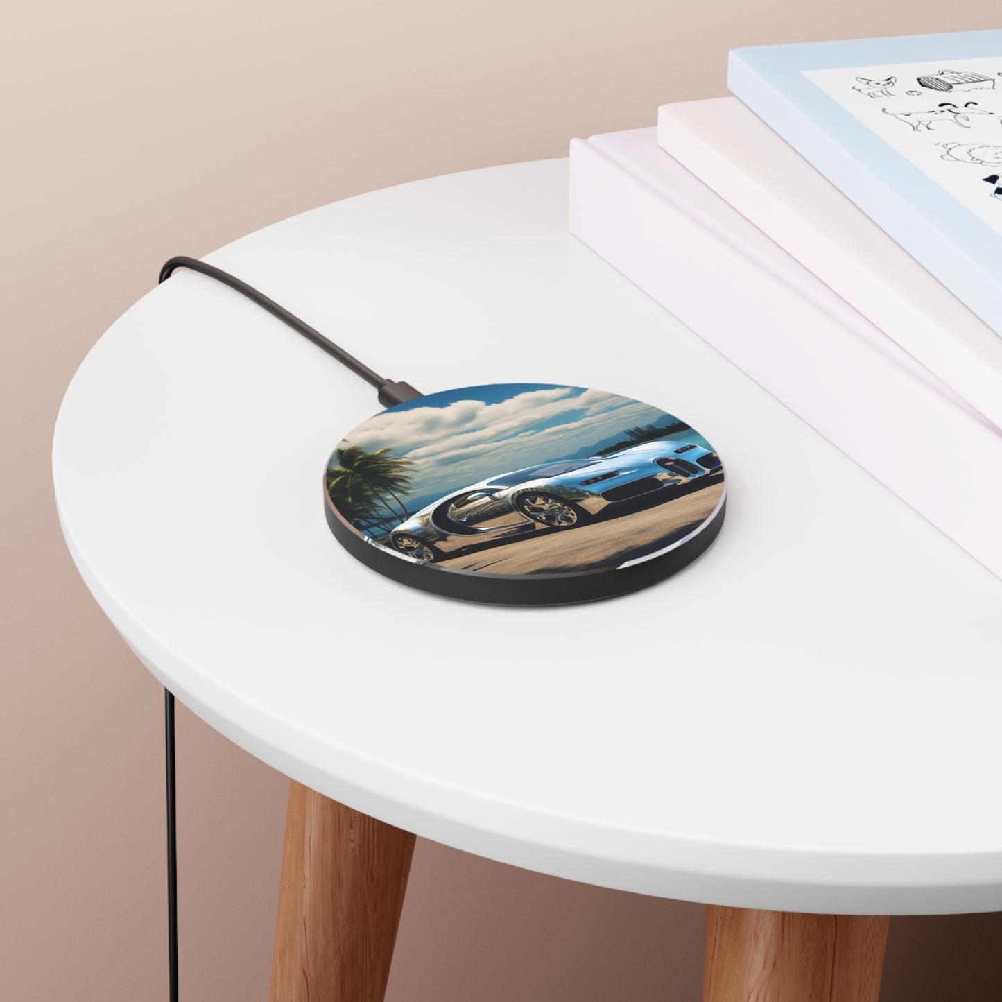 Sleek Car Wireless Charger, Fast Charging Pad, Modern Desk Accessory, Automotive Gift, Unisex Tech Decor, Perfect for Father's Day