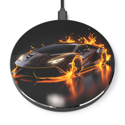 Lamborghini Flames Wireless Charger, Fast Charging Pad for Car Lovers, Unique Desk Accessory, Gift for Him, Gaming Station