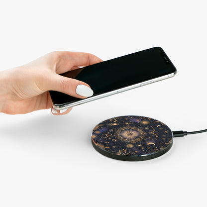 Celestial Wireless Charger - Galaxy Inspired Phone Charging Pad for Astrology Lovers, Cosmic Decor, Gift for Tech Enthusiasts, Desktop