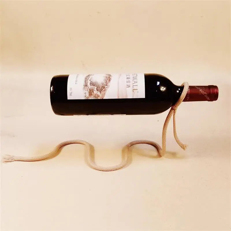 Creative Suspended Rope Wine Rack