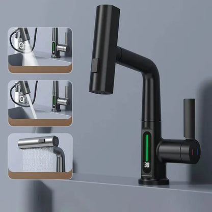 Smart Digital Display Rotating Faucet