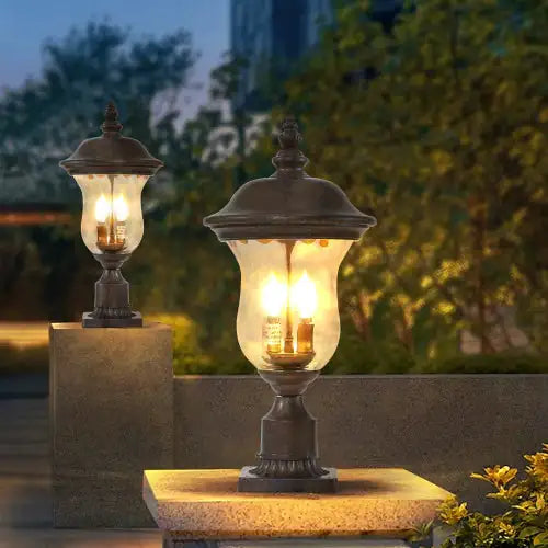 Vintage Outdoor Light Pole Lights, Waterproof Garden Patio Lights, Walkway & Driveway Lighting - One Piece No Bulb Unavailable Platforms- Temu